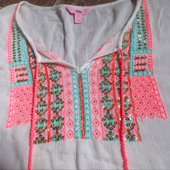 Lilly Pulitzer Lucinda Caftan Resort White Size S/M - Picture 2 of 8